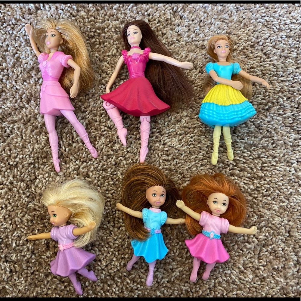 Barbie & The 12 Dancing Princesses - Six McDonalds Happy Meal Toys